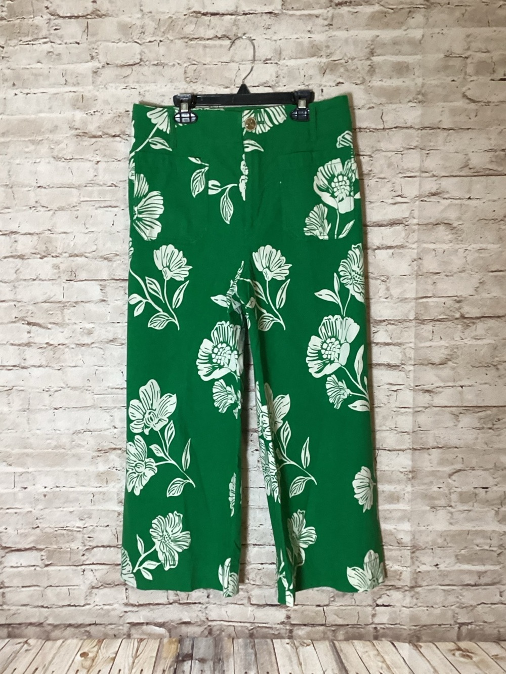 Anthropologie Maeve Colette floral wide leg cropped pants - Picture 5 of 7